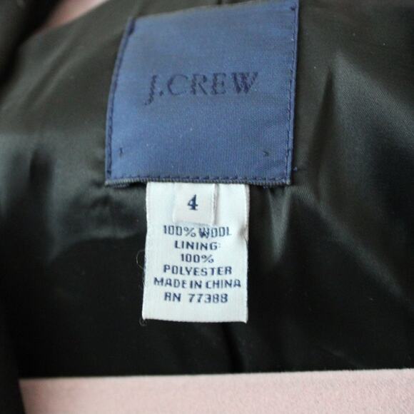 J. Crew Women's Black 100% Wool Super 120s Blazer Jacket Size 4 - Picture 3 of 7